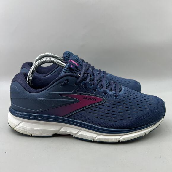 Brooks Dyad 11 Road Running Shoes Women Size 10.5 B Blue Comfort Low Sneakers - Picture 1 of 9